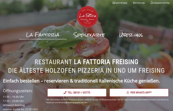Vorschau von www.la-fattoria-freising.de, Pizzeria La Fattoria