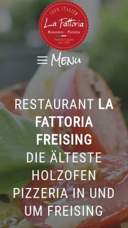 Vorschau der mobilen Webseite www.la-fattoria-freising.de, Pizzeria La Fattoria