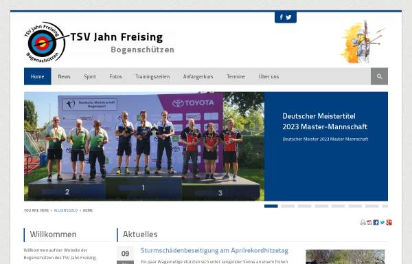 Vorschau von www.bogen-fs.de, TSV Jahn Freising e.V. - Bogenschützen