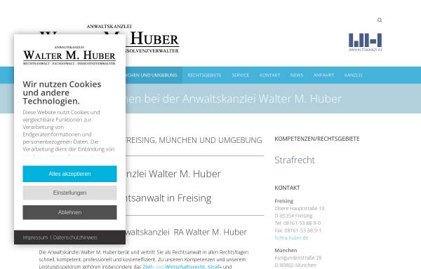 Vorschau von www.ra-huber.de, Rechtsanwalt Walter M. Huber