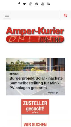 Vorschau der mobilen Webseite www.amper-kurier.de, Amper Kurier Online