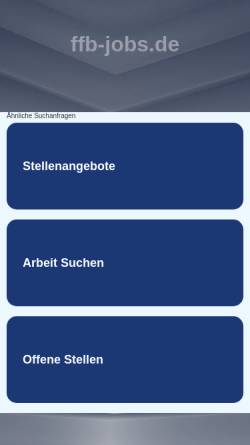 Vorschau der mobilen Webseite ffb-jobs.de, Jobs und Ehrenamtsbörse für die Region Fürstenfeldbruck