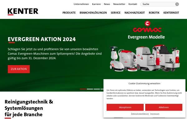Vorschau von www.kenter.de, Kenter Bodenreinigungsmaschinen GmbH