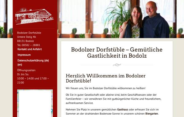 Vorschau von www.bodolzer-dorfstueble.de, Bodolzer Dorfstüble