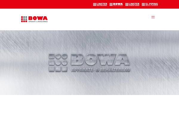 Vorschau von www.bowa-apparatebau.de, Bowa GmbH Apparate- und Behälterbau