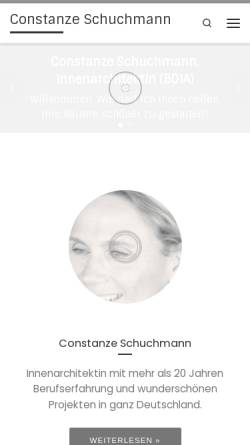 Vorschau der mobilen Webseite www.frauschuchmann.de, Innenarchitektin Constanze Schuchmann