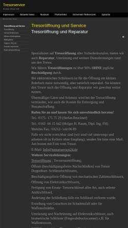 Vorschau der mobilen Webseite www.tresorservice24.de, Bruckner & Raum Tresortechnik GbR