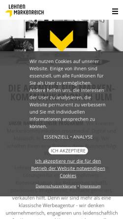 Vorschau der mobilen Webseite www.lehnen-markenreich.de, Lehnen Markenreich GmbH