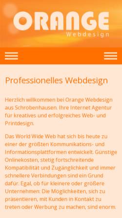 Vorschau der mobilen Webseite www.orange-webdesign.de, Orange Webdesign, Wolfgang Federmann