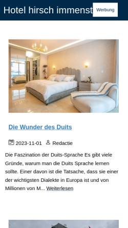 Vorschau der mobilen Webseite www.hotel-hirsch-immenstadt.de, Hotel Hirsch