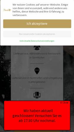 Vorschau der mobilen Webseite www.piccolo-allgaeu.de, Holzofen Pizzeria Piccolo