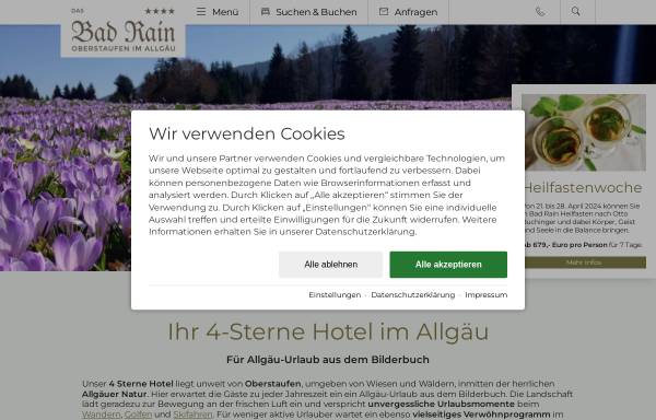 Vorschau von www.bad-rain.de, Hotel Bad Rain