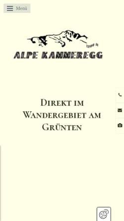 Vorschau der mobilen Webseite www.alpe-kammeregg.de, Alpe Kammeregg
