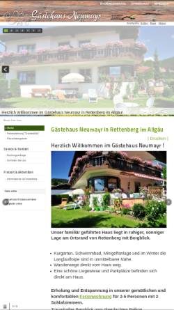 Vorschau der mobilen Webseite www.gaestehaus-neumayr.de, Ferienwohnung und Gästezimmer im Gästehaus Neumayr