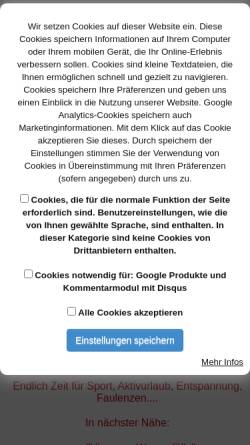 Vorschau der mobilen Webseite www.weber-hinang.de, Ferienwohnungen Weber in Hinang