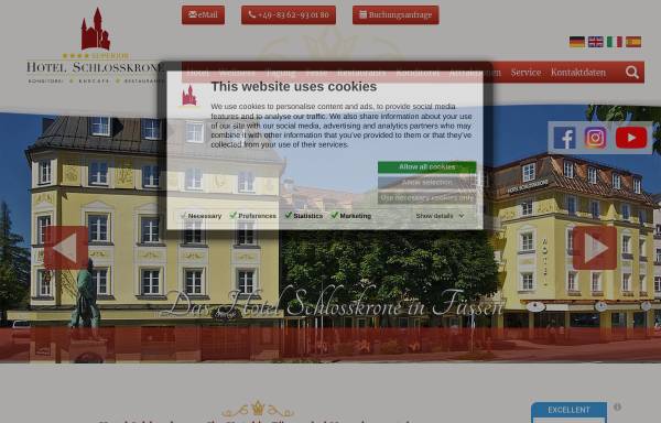 Vorschau von www.schlosskrone.de, Hotel Schlosskrone