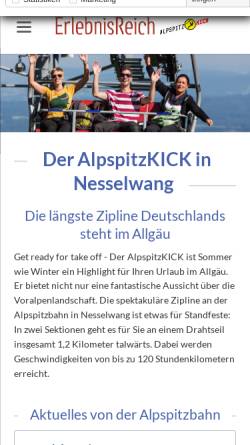 Vorschau der mobilen Webseite www.alpspitzkick.de, AlpspitzKICK