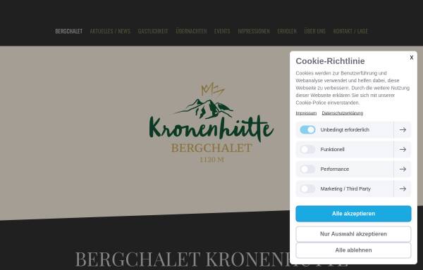 Vorschau von www.kronenhuette.de, Berggaststätte Kronenhütte