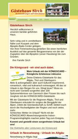 Vorschau der mobilen Webseite www.gaestehaus-sirch.de, Gästehaus Sirch