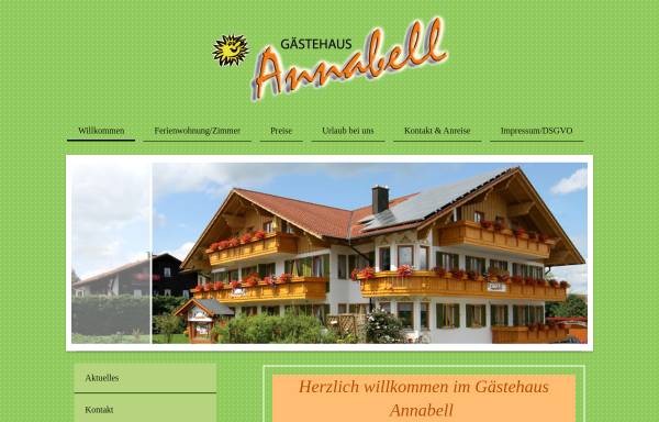 Vorschau von www.haus-annabell.de, Gästehaus Annabell