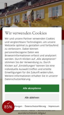 Vorschau der mobilen Webseite www.hotel-post-nesselwang.de, Brauerei-Gasthof Hotel Post