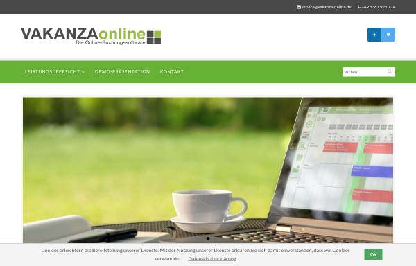 Vorschau von www.vakanza-online.de, Tourismus-Online-Buchungssysteme Stimpfle
