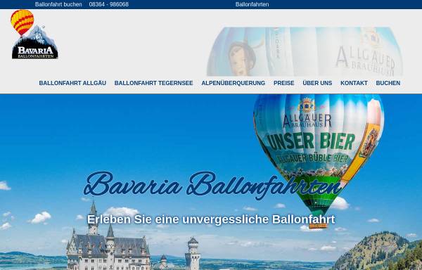 Vorschau von www.bavaria-ballon.de, Bavaria Ballonfahrten GmbH