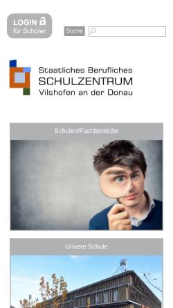 Vorschau der mobilen Webseite www.berufsschulzentrum-vilshofen.de, Berufliche Schulen Vilshofen an der Donau