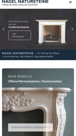 Vorschau der mobilen Webseite www.nagel-natursteine.de, Nagel Natursteine GmbH