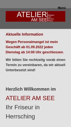 Vorschau der mobilen Webseite atelier-am-see-herrsching.de, Atelier am See - Ulli Steer - Ihr Friseur in Herrsching