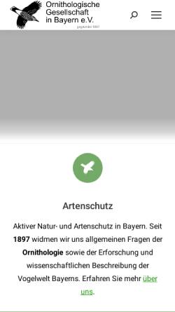 Vorschau der mobilen Webseite www.og-bayern.de, Ornithologische Gesellschaft in Bayern