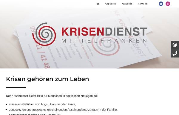 Vorschau von www.krisendienst-mittelfranken.de, Ambulanter Krisendienst Nürnberg-Fürth