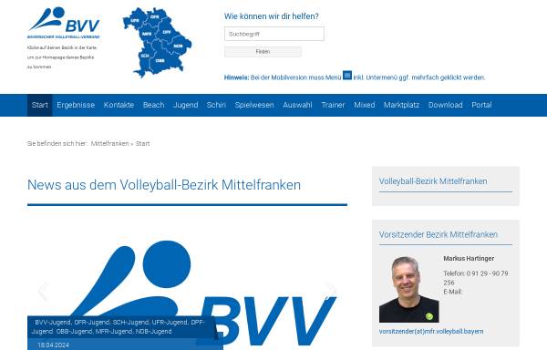 Vorschau von mfr.volleyball.bayern, Volleyball in Mittelfranken