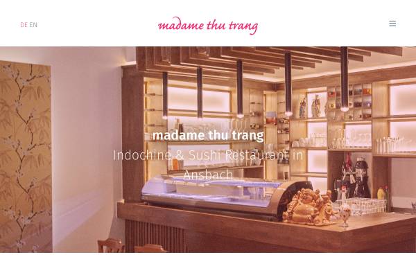 Vorschau von www.madame-thu-trang.de, Madame Thu Trang - Indochine & Sushi Restaurant