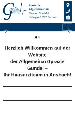 Vorschau der mobilen Webseite www.praxis-gundel.de, Praxis Manfred Gundel