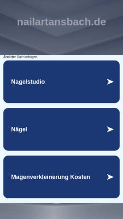 Vorschau der mobilen Webseite www.nailartansbach.de, Perfect Nails & Beauty