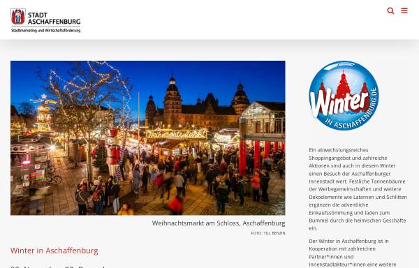 Vorschau von www.info-aschaffenburg.de, Aschaffenburger Weihnachtsmarkt