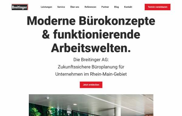 Vorschau von www.breitinger.de, Büro und Object Breitinger AG