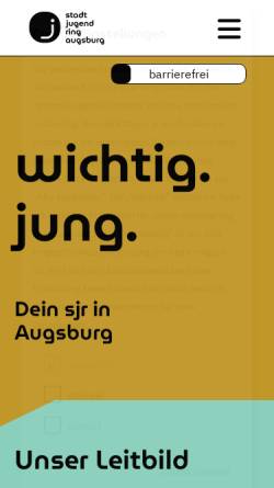 Vorschau der mobilen Webseite sjr-a.de, Stadtjugendring