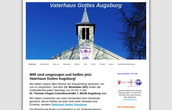 Vorschau von www.ecclesia-augsburg.de, Freikirchliche Gemeinde Ecclesia Augsburg