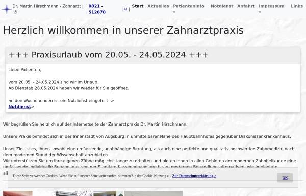 Vorschau von www.zahnarzthirschmann.de, Dr. H.-J. Berger M. Hirschmann Zahnärzte