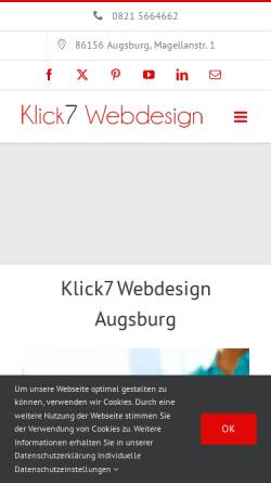 Vorschau der mobilen Webseite www.augsburg-webdesign.com, Klick7 Webdesign, Rainer Ruff