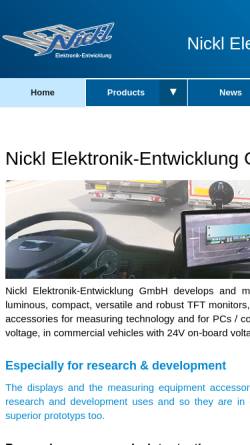 Vorschau der mobilen Webseite www.nickl.de, Nickl Elektronik-Entwicklung GmbH