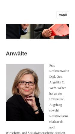 Vorschau der mobilen Webseite www.werb-welter.de, Werb-Welter Angelika C.