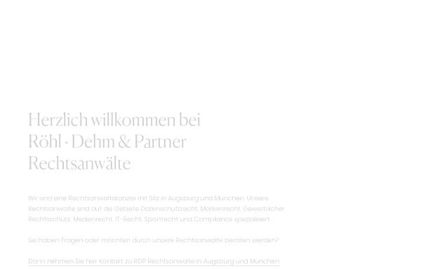 Vorschau von www.rdp-law.de, Röhl, Dehm & Partner