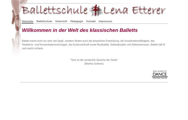 Vorschau von www.ballett-lena-etterer.de, Ballettschule Lena Etterer