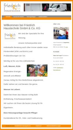 Vorschau der mobilen Webseite www.friedrich-heizungsbau.de, Rainer Friedrich Heizungsbau