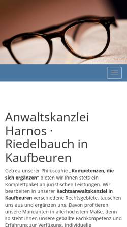 Vorschau der mobilen Webseite anwaltskanzlei-kf.de, Anwalts- und Steuerkanzlei Uwe Harnos
