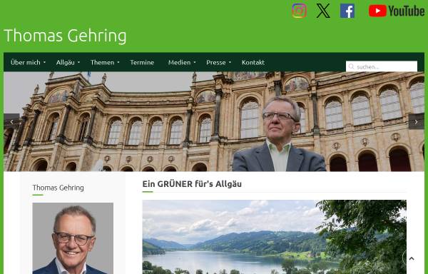 Vorschau von www.thomasgehring.de, Bündnis 90/Die Grünen Kempten im Allgäu