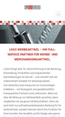 Vorschau der mobilen Webseite www.logo-werbeartikel.de, Logo GmbH